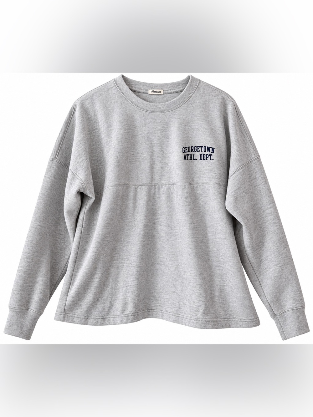 John Galt Heatered Gray Long Sleeve Tee Georgetown Ath. Dept. - Size Small